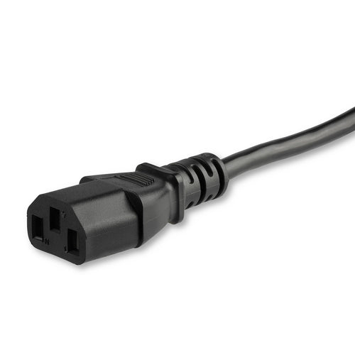 StarTech.com 6ft (2m) Computer Power Cord, Flat NEMA 5-15P to C13, 10A 125V, 18AWG, Black Replacement AC Power Cord, Printer Power Cord, PC Power Supply Cable, Monitor Power Cable - UL Listed