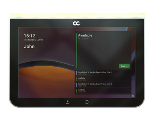 AudioCodes RX PANEL Touch Scheduler for Microsoft T Video conferencing service management system Black