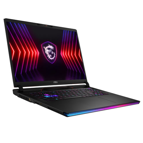 MSI Raider GE78 HX 14VGG-254US Intel® Core™ i7 i7-14700HX Laptop 43.2 cm (17") Quad HD+ 16 GB DDR5-SDRAM 1.51 TB SSD NVIDIA GeForce RTX 4070 Wi-Fi 7 (802.11be) Windows 11 Pro Black