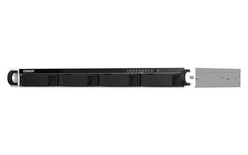 QNAP TS-464eU NAS Rack (1U) Intel® Celeron® N5095 8 GB DDR4 0 TB QNAP Turbo System Aluminium, Black
