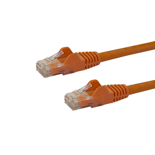 StarTech.com 6in CAT6 Ethernet Cable - Orange CAT 6 Gigabit Ethernet Wire -250MHz 100W PoE RJ45 UTP Network/Patch Cord Snagless w/Strain Relief Individually Tested