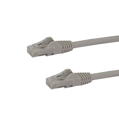 StarTech.com 35ft CAT6 Ethernet Cable - Gray CAT 6 Gigabit Ethernet Wire -250MHz 100W PoE RJ45 UTP Network/Patch Cord Snagless w/Strain Relief Individually Tested
