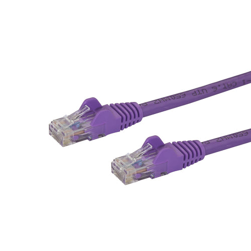 StarTech.com 150ft CAT6 Ethernet Cable - Purple CAT 6 Gigabit Ethernet Wire -250MHz 100W PoE RJ45 UTP Network/Patch Cord Snagless w/Strain Relief Individually Tested