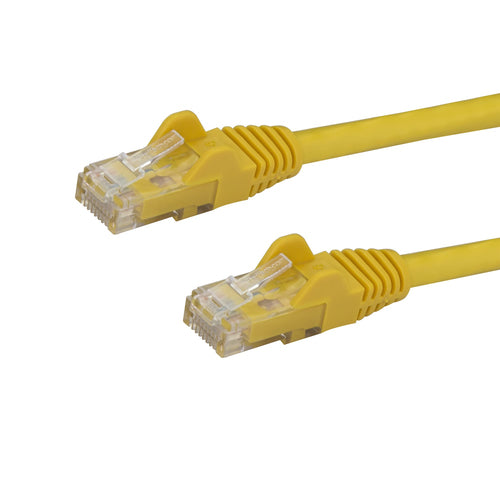 StarTech.com 6in CAT6 Ethernet Cable - Yellow CAT 6 Gigabit Ethernet Wire -250MHz 100W PoE RJ45 UTP Network/Patch Cord Snagless w/Strain Relief Individually Tested