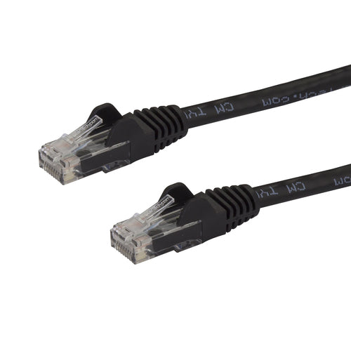 StarTech.com 3ft CAT6 Ethernet Cable - Black CAT 6 Gigabit Ethernet Wire -250MHz 100W PoE RJ45 UTP Network/Patch Cord Snagless w/Strain Relief Individually Tested