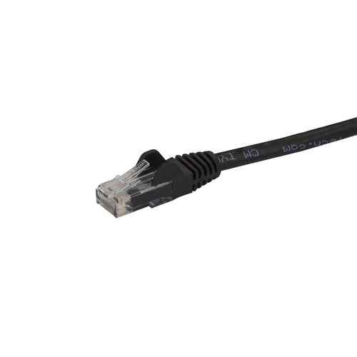 StarTech.com 35ft CAT6 Ethernet Cable - Black CAT 6 Gigabit Ethernet Wire -250MHz 100W PoE RJ45 UTP Network/Patch Cord Snagless w/Strain Relief Individually Tested