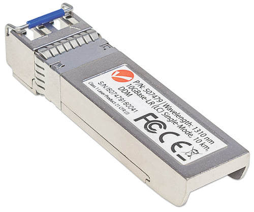 Intellinet Transceiver Module Optical, 10 Gigabit Fiber SFP+, 10GBase-LR (LC) Single-Mode Port, 10km, Wavelength 1310nm, MSA Compliant, Equivalent to Cisco SFP+10GB-LR, Ethernet, Fibre, Three Year Warranty