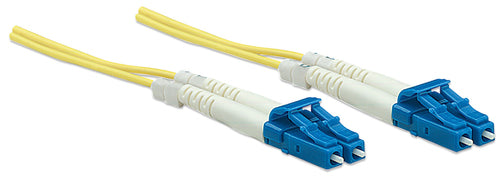 Intellinet Fiber Optic Patch Cable, OS2, LC/LC, 20m, Yellow, Duplex, Single-Mode, 9/125 µm, LSZH, Fibre, Lifetime Warranty, Polybag