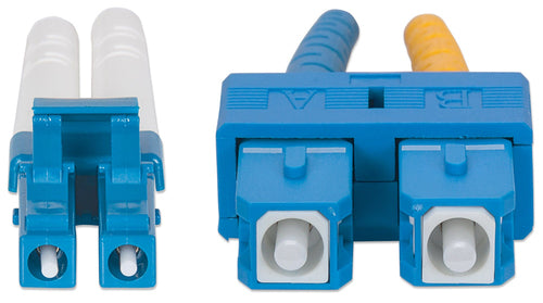 Intellinet Fiber Optic Patch Cable, OS2, LC/SC, 3m, Yellow, Duplex, Single-Mode, 9/125 µm, LSZH, Fibre, Lifetime Warranty