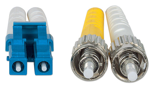 Intellinet Fiber Optic Patch Cable, OS2, LC/ST, 2m, Yellow, Duplex, Single-Mode, 9/125 µm, LSZH, Fibre, Lifetime Warranty