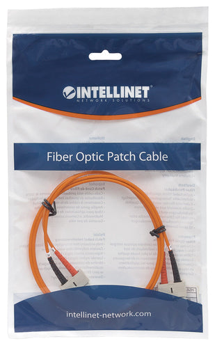 Intellinet Fiber Optic Patch Cable, OM1, SC/SC, 5m, Orange, Duplex, Multimode, 62.5/125 µm, LSZH, Fibre, Lifetime Warranty