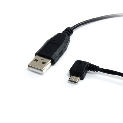 StarTech.com 3 ft Micro USB Cable - A to Left Angle Micro B