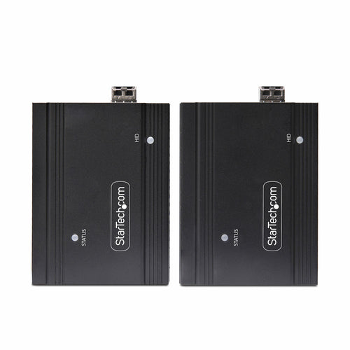 StarTech.com DisplayPort KVM Extender over Fiber Optic, 4K 60Hz, Console Extender Kit, Up to 984ft/300m (Multi-mode) with Pre-installed SFP+ Modules, 3x USB HID