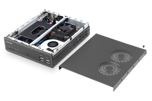 Shuttle XPС slim DH02U3 PC/workstation barebone 1.3L sized PC Black i3-7100U Intel SoC BGA 1356 2.4 GHz