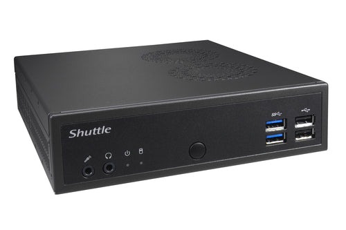 Shuttle XPС slim DH02U3 PC/workstation barebone 1.3L sized PC Black i3-7100U Intel SoC BGA 1356 2.4 GHz