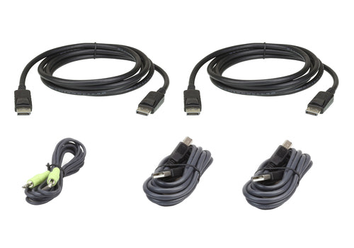 ATEN USB DisplayPort Dual Display Secure KVM; 1,8M USB DisplayPort Dual Display