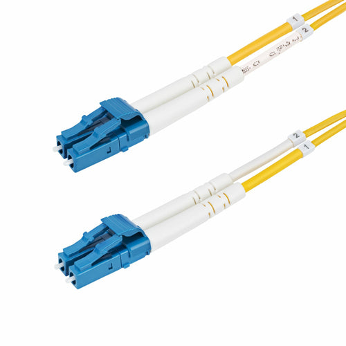 StarTech.com 25m (82ft) LC to LC (UPC) OS2 Single Mode Duplex Fiber Optic Cable, 9/125µm, 100G, Bend Insensitive, Low Insertion Loss - LSZH Fiber Jumper Cord