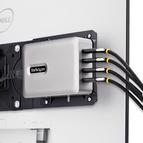 StarTech.com 4-Port Multi-Device USB-C Charger, 240W Total, Single Port 140W EPR, PD 3.1, Screw Locking Ports, Surface Mounting, Ideal for Boardrooms