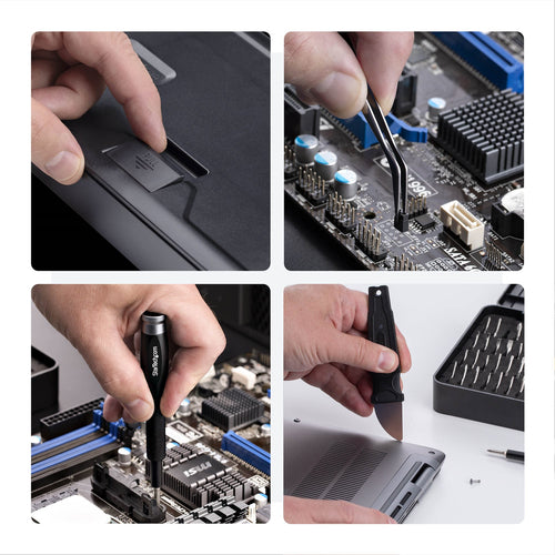 StarTech.com 40-Piece Computer Repair Toolkit for Laptop/PC/Electronics/Phone, 30-Bit Precision Screwdriver Set, Removable Lid with Magnetic Pad, Prying Tools