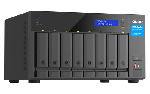 QNAP TVS-h874 NAS Tower Intel® Core™ i9 64 GB DDR4 0 TB QuTS hero Black