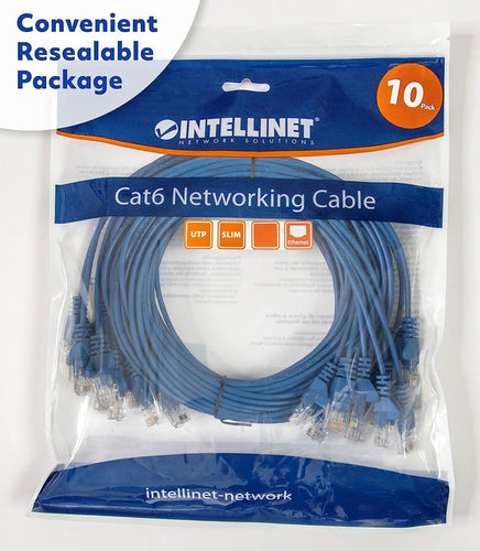 Intellinet 744324 networking cable Blue 0.15 m Cat6 U/UTP (UTP)