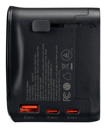 Targus 20W World Travel Adapter with USB Ports