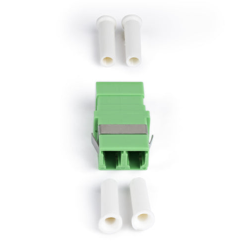 StarTech.com LC to LC Coupler 10 Pack, OS2 Single Mode SC Footprint LC Fiber Optic Coupler without Flange, LC/APC Duplex Adapter