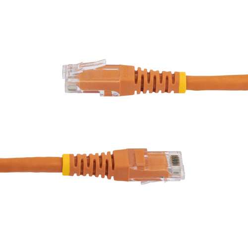 StarTech.com 25ft CAT6 Ethernet Cable - Orange CAT 6 Gigabit Ethernet Wire -250MHz 100W PoE RJ45 UTP Molded Network/Patch Cord w/Strain Relief/ Individually Tested