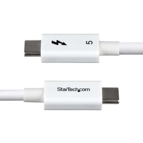 StarTech.com 3ft (1m) Thunderbolt 5 Cable, 80Gbps/Up to 120Gbps, 240W PD, 8K 60Hz, Certified Thunderbolt Cable, Compatible w/Thunderbolt 4/USB4/USB-C - White