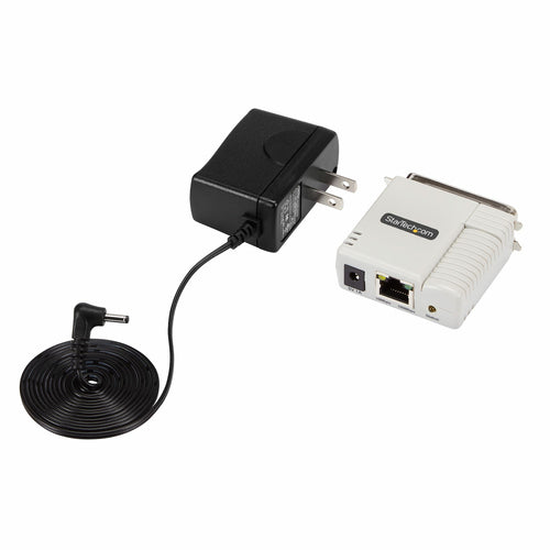 StarTech.com Ethernet to Parallel Network Print Server, 10/100Mbps LAN, WebUI Enabled, Centronics Ethernet Printer Server Adapter, Enhances Legacy Printer