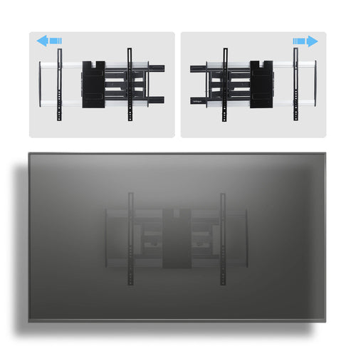 StarTech.com Ultra-Slim Articulating TV Wall Mount for up to 65-inch and 99lb/45kg Flat Screens, VESA 600x400, TAA-Compliant Low-Profile Bracket