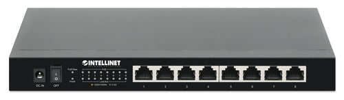 Intellinet 8-Port 2.5G Ethernet PoE+ Switch Eight 10/100/1000/2500 Mbps PSE PoE+ Ports, 100 W PoE Power Budget, Unmanaged, Desktop Format, Wall-mount Option