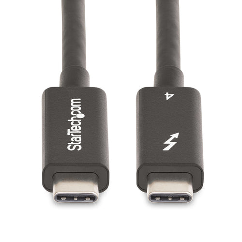 StarTech.com 6ft (2m) Active Thunderbolt 4 Cable, 40Gbps, 100W Power Delivery, 4K/8K Video, Intel-Certified Thunderbolt Cable - Compatible w/ USB4/Thunderbolt 4/ USB 3.2/ USB Type-C/DisplayPort/Thunderbolt 3