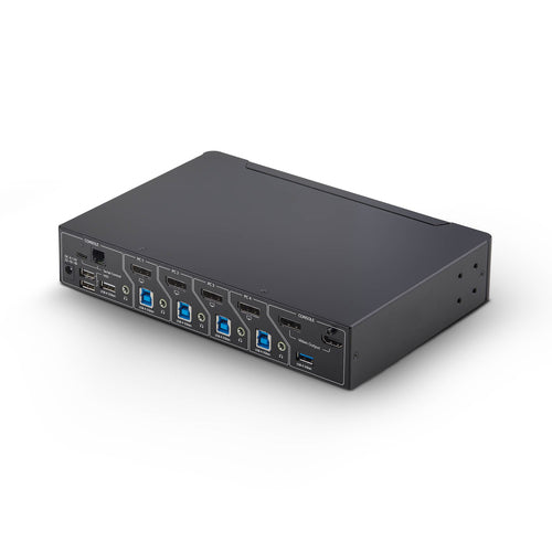 StarTech.com 4-Port DisplayPort KVM Switch with Mouse Roaming and Multi-View / Picture-in-Picture, 4K 60Hz, USB 3.0 (5Gbps) Hub, Hotkey Control, TAA Compliant