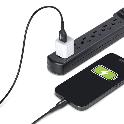 StarTech.com 3ft (91cm) USB-A to USB-C Charging Cable, Charge & Sync, 3A, USB 2.0, TPE Jacket - Black USB Charging Cord
