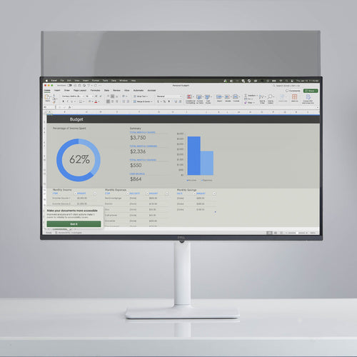StarTech.com Magnetic Monitor Privacy Screen for 21.5" 16:9 Widescreen Display, Removable Filter, Anti-Glare/Glossy, Blue Light Reducing Screen Protector, TAA