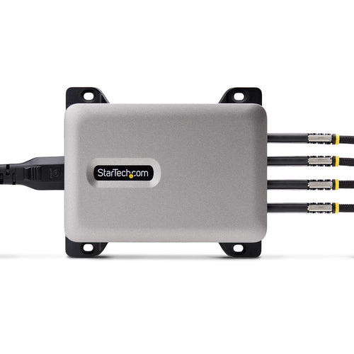 StarTech.com 4-Port Multi-Device USB-C Charger, 240W Total, Single Port 140W EPR, PD 3.1, Screw Locking Ports, Surface Mounting, Ideal for Boardrooms
