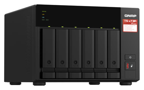 QNAP TS-673A NAS Tower Ryzen Embedded V1500B 8 GB DDR4 0 TB QNAP Turbo System Anthracite