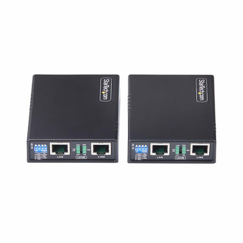 StarTech.com 10/100 Ethernet Extender Kit, Up to 0.5Mi (800M), Long-Range LAN Over Single Pair Wire/RJ45 UTP, Ethernet Booster For IP Video/Remote Sensors/WiFi APs