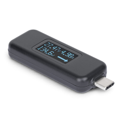 StarTech.com USB-C Power Tester, Digital Multimeter, Bi-Directional Voltage and Current Meter, Up to 240W PD EPR, Portable USB-C Cable and Port Power Meter Tester