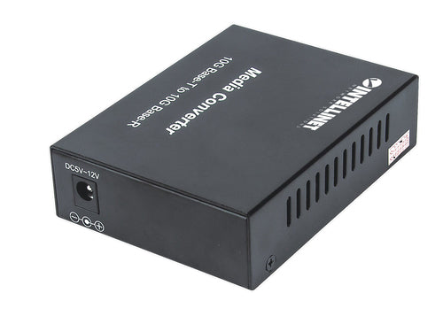 Intellinet 10GBase-T to 10GBase-R Media Converter, 1 x 10 GB SFP+ Slot, 1 x 10GB RJ45 Port