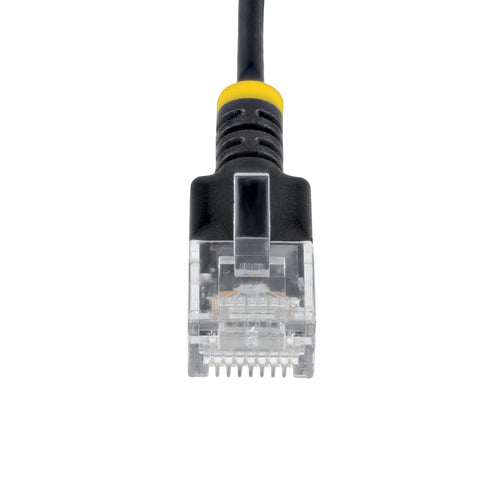 StarTech.com 4ft Black Ultra Slim CAT6a Ethernet Cable, Snagless, UTP, Pure Bare Copper Wire, 34AWG Slim RJ45 Network Patch Cord, Individually Tested