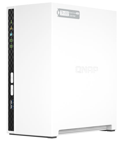 QNAP TS-233 NAS Tower ARM Cortex-A55 2 GB 0 TB QNAP QTS White