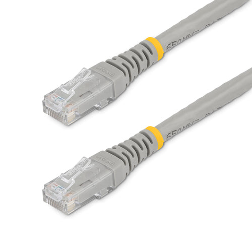 StarTech.com 10ft CAT6 Ethernet Cable - Gray CAT 6 Gigabit Ethernet Wire -250MHz 100W PoE RJ45 UTP Molded Network/Patch Cord w/Strain Relief/ Individually Tested
