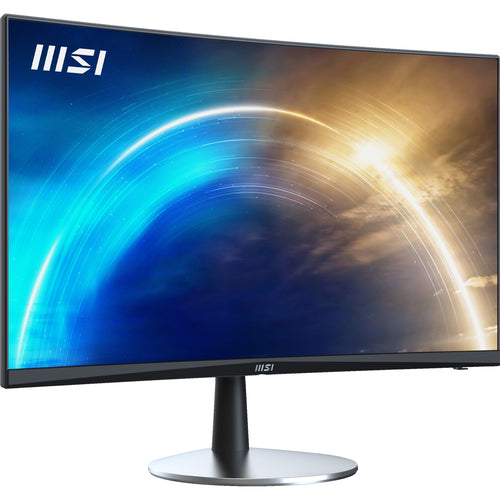 MSI Pro MP242C 23.6 Inch Curved Monitor, 1500R, Full HD (1920 x 1080), 75Hz, VA, 5ms, HDMI, VGA, Built-in Speakers, Anti-Glare, Anti-Flicker, Less Blue light, TÜV Certified, VESA, Kensington, Black