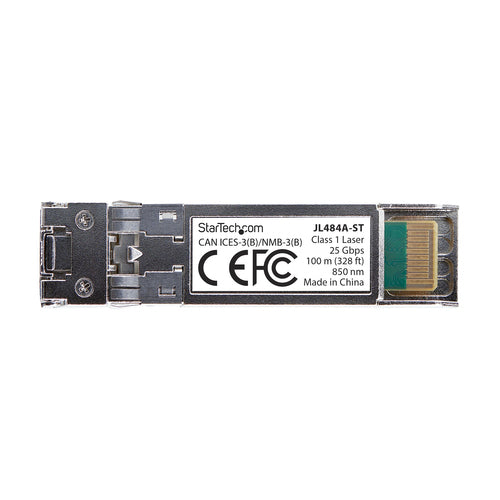 StarTech.com HPE JL484A Compatible SFP28 Module, 25GBase-SR, 25Gbps Multimode Fiber (MMF), 100m (328ft), LC Connector, 850nm, MSA 25 Gigabit Optical Transceiver