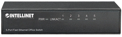 Intellinet 5-Port Fast Ethernet Office Switch, Desktop Size, Metal, IEEE 802.3az (Energy Efficient Ethernet)