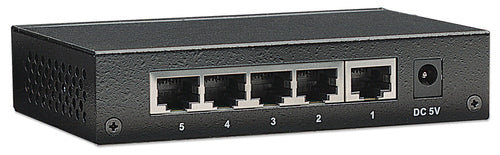 Intellinet 5-Port Fast Ethernet Office Switch, Desktop Size, Metal, IEEE 802.3az (Energy Efficient Ethernet)