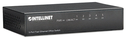 Intellinet 5-Port Fast Ethernet Office Switch, Desktop Size, Metal, IEEE 802.3az (Energy Efficient Ethernet)
