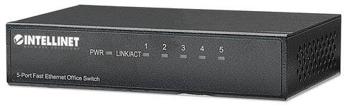 Intellinet 5-Port Fast Ethernet Office Switch, Desktop Size, Metal, IEEE 802.3az (Energy Efficient Ethernet)